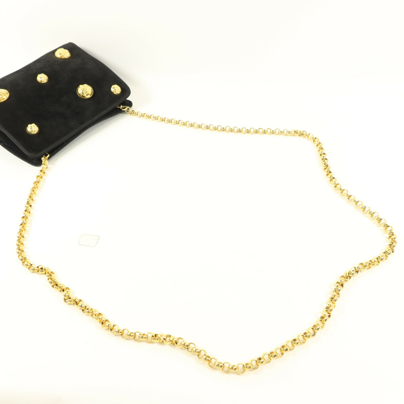 Salvatore Ferragamo 麂皮皮革Shoulder Bag鏈帶肩背袋-6