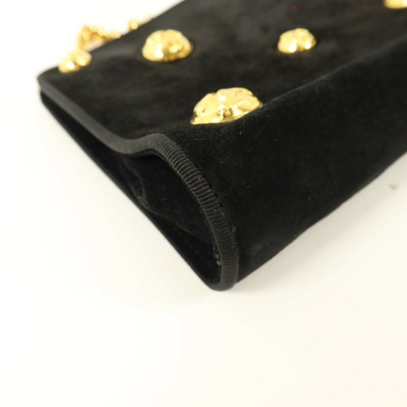 Salvatore Ferragamo 麂皮皮革Shoulder Bag鏈帶肩背袋-11