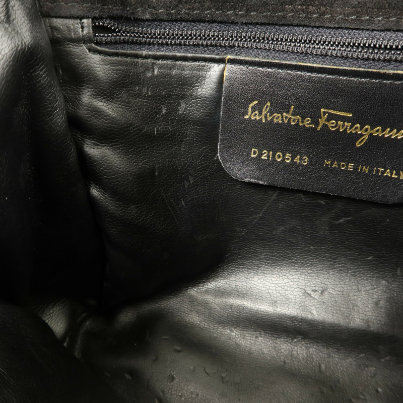 Salvatore Ferragamo 麂皮皮革Shoulder Bag鏈帶肩背袋-16