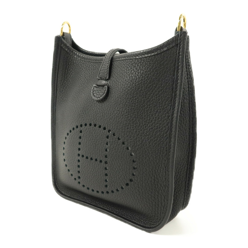 HERMES Clemence皮革Evelyne TPM肩背袋Noir-2