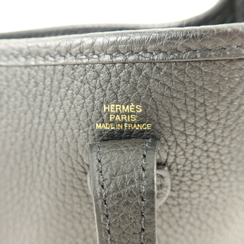 HERMES Clemence皮革Evelyne TPM肩背袋Noir-5