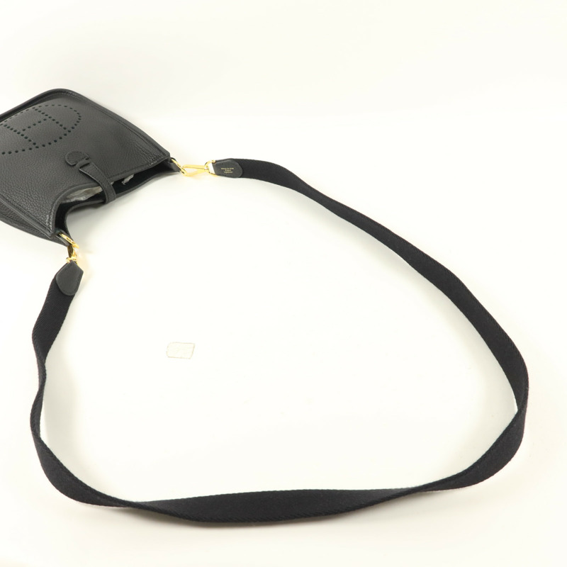 HERMES Clemence皮革Evelyne TPM肩背袋Noir-7