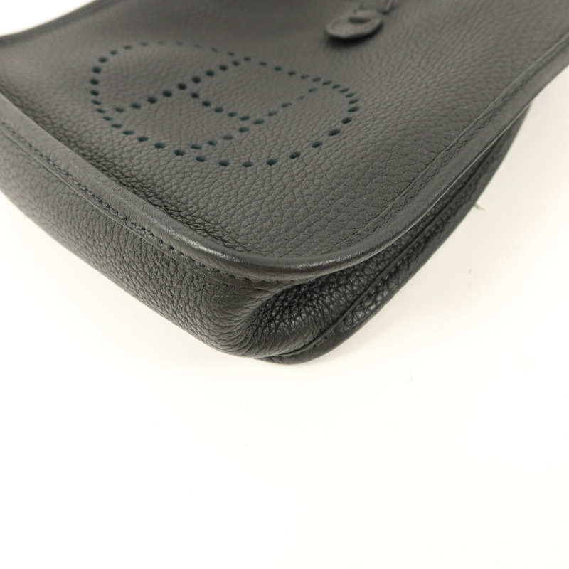 HERMES Clemence皮革Evelyne TPM肩背袋Noir-11