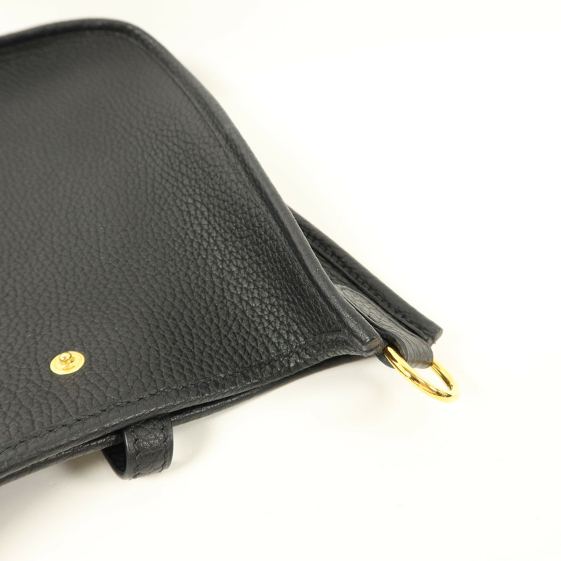 HERMES Clemence皮革Evelyne TPM肩背袋Noir-15