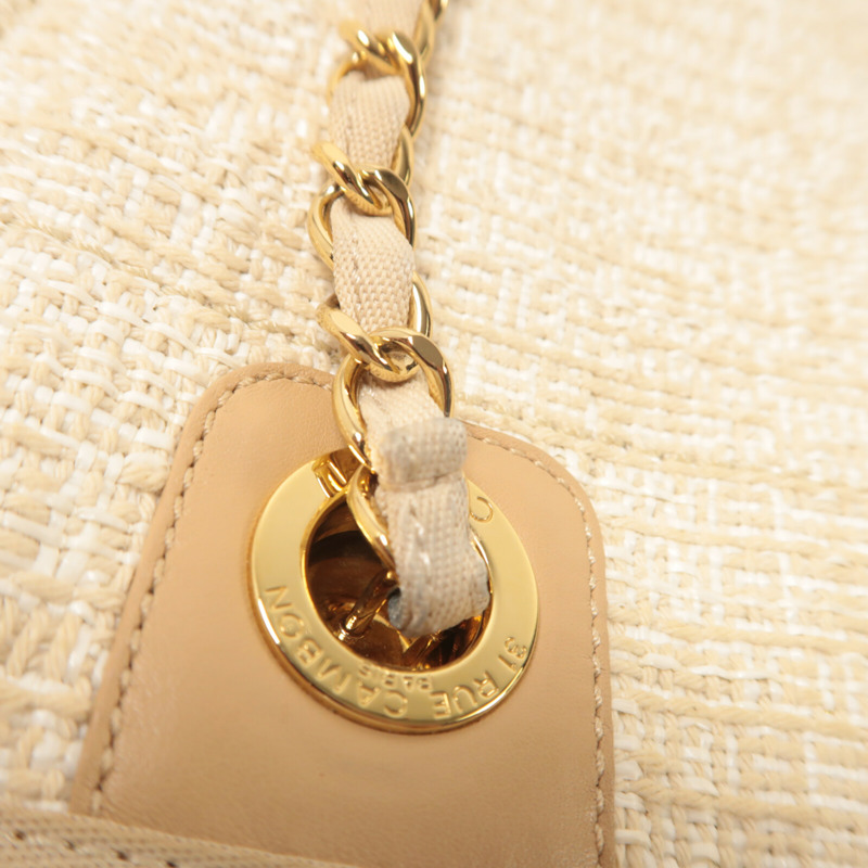 CHANEL 帆布Deauville Tote手挽袋-14
