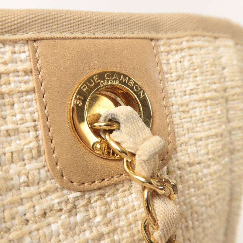 CHANEL 帆布Deauville Tote手挽袋-15