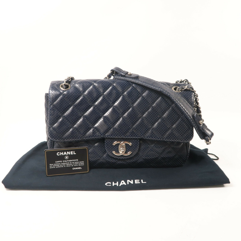 CHANEL 牛皮皮革Chain Shoulder鏈帶肩背袋-10