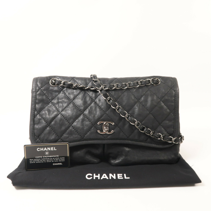 CHANEL 牛皮皮革Chain Shoulder鏈帶肩背袋-10