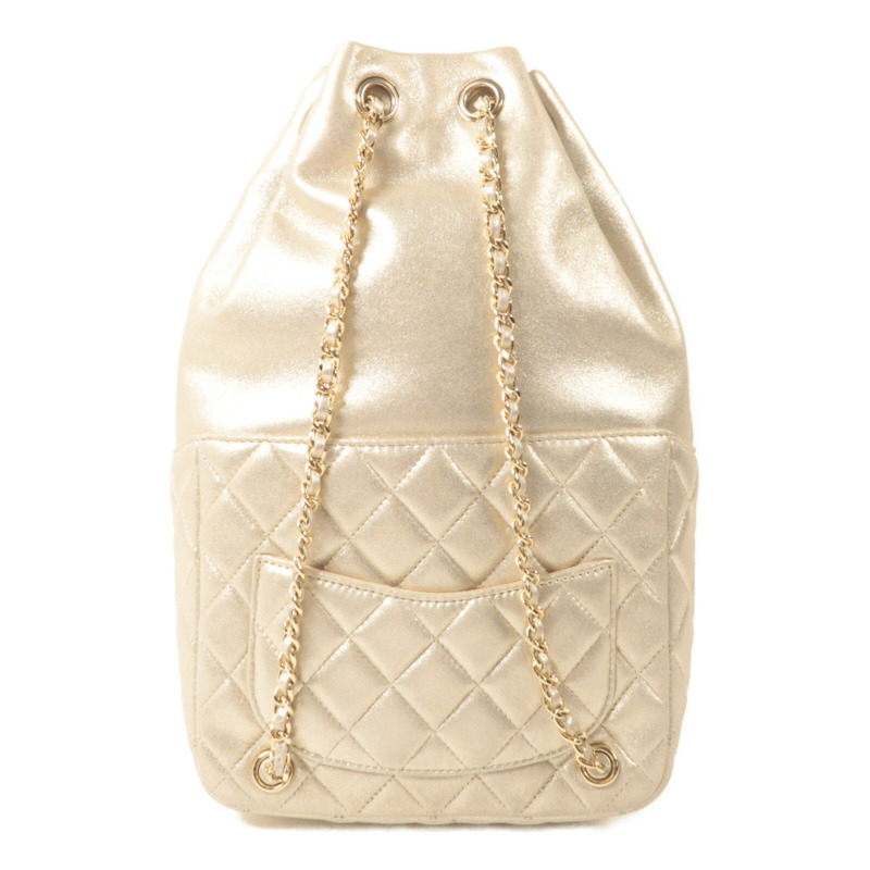 CHANEL 羊皮皮革Backpack背包-2