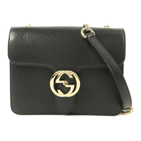 GUCCI 牛皮皮革Chain Shoulder鏈帶肩背袋