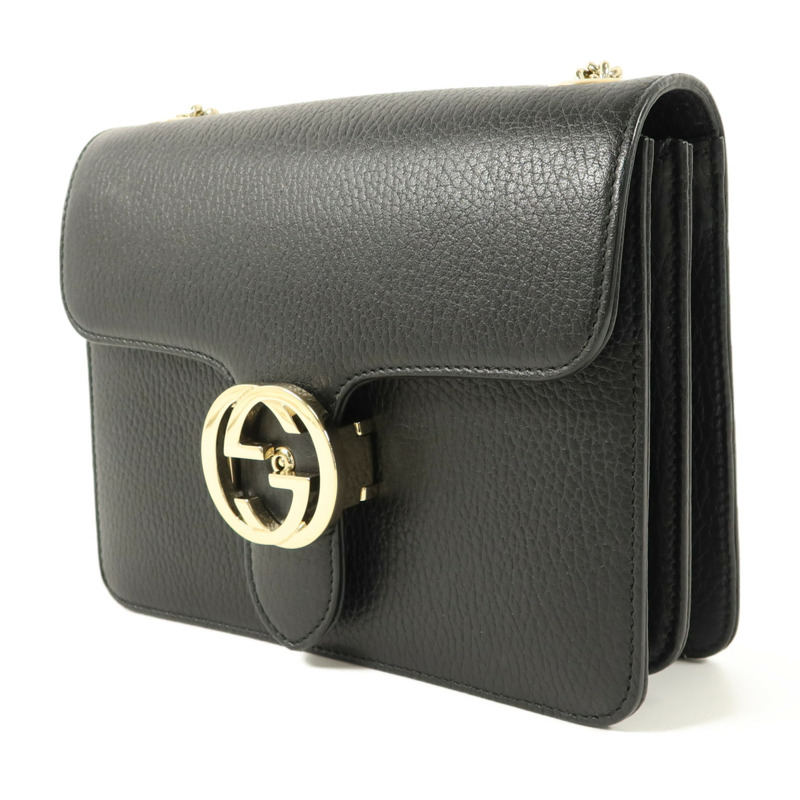 GUCCI 牛皮皮革Chain Shoulder鏈帶肩背袋-2