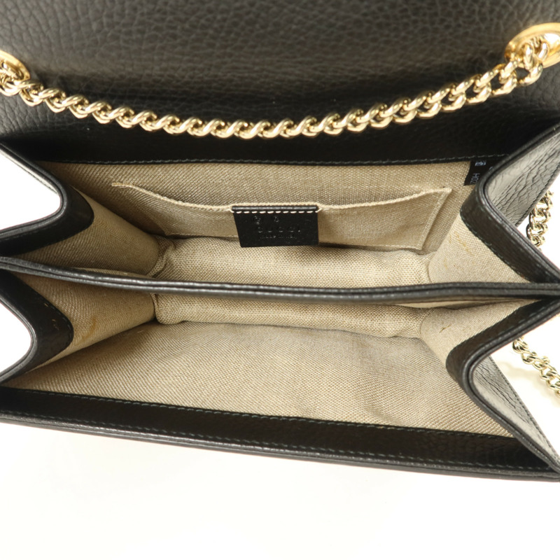 GUCCI 牛皮皮革Chain Shoulder鏈帶肩背袋-4