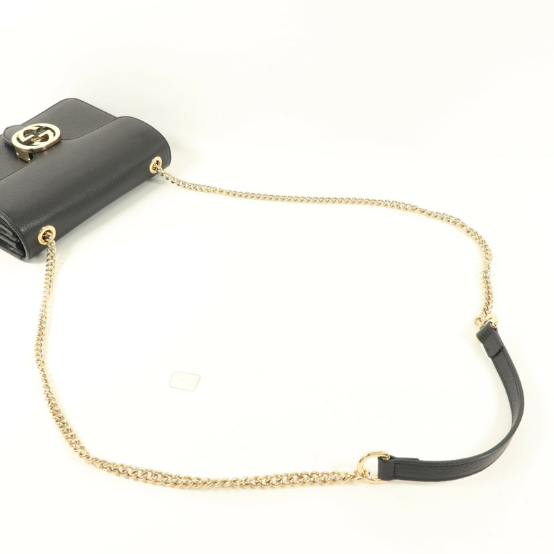 GUCCI 牛皮皮革Chain Shoulder鏈帶肩背袋-8