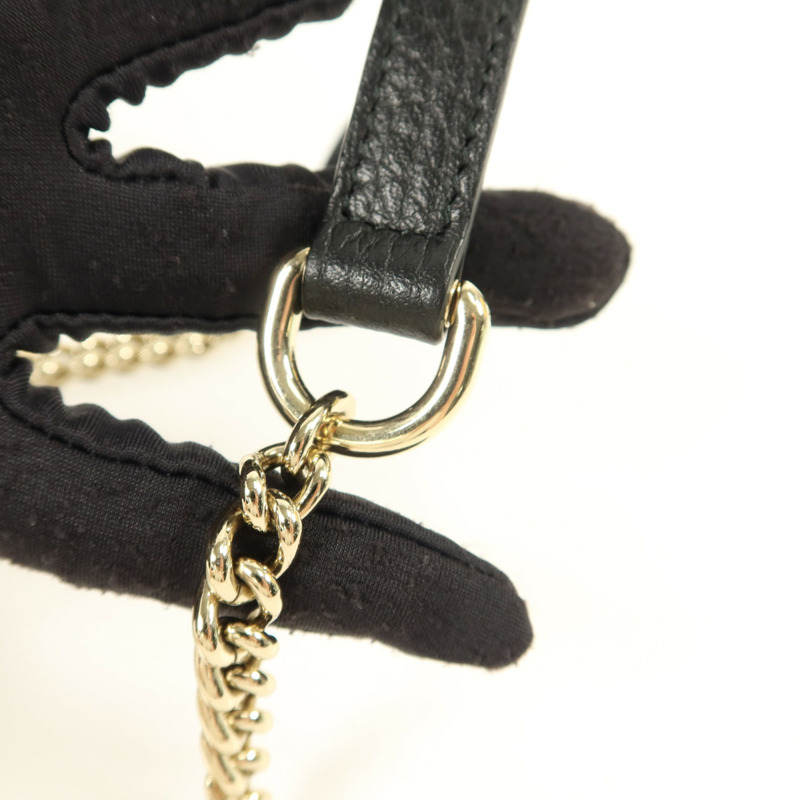 GUCCI 牛皮皮革Chain Shoulder鏈帶肩背袋-11