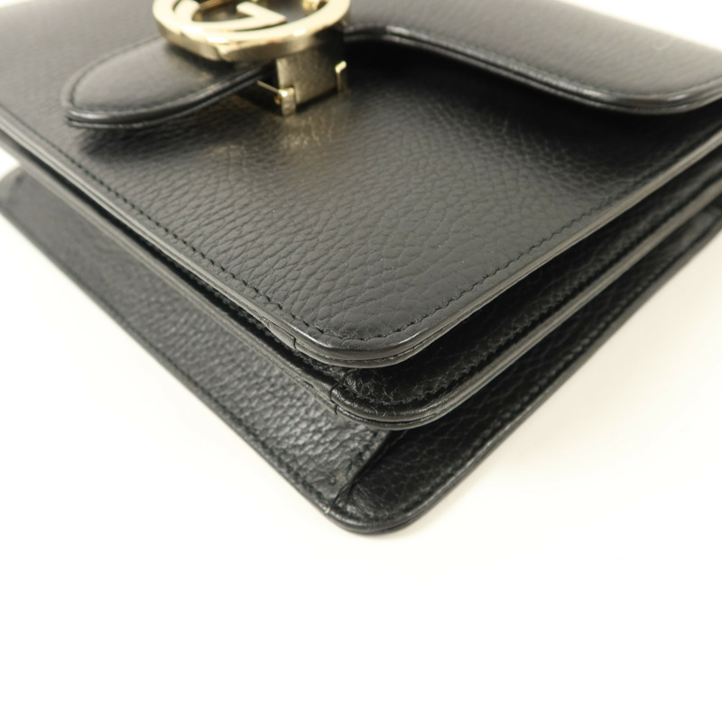 GUCCI 牛皮皮革Chain Shoulder鏈帶肩背袋-12