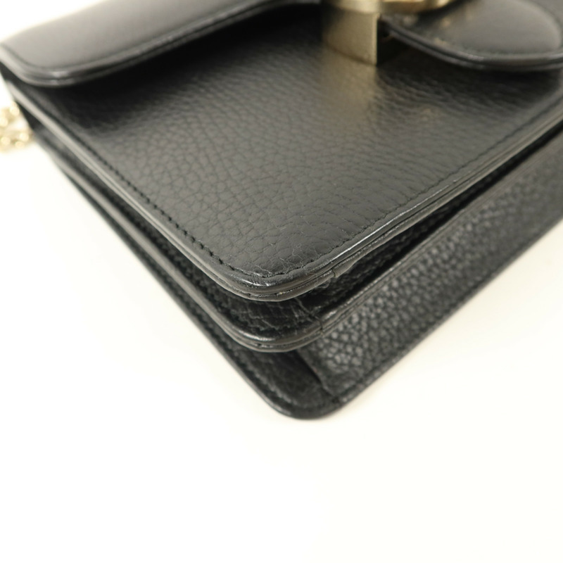 GUCCI 牛皮皮革Chain Shoulder鏈帶肩背袋-13