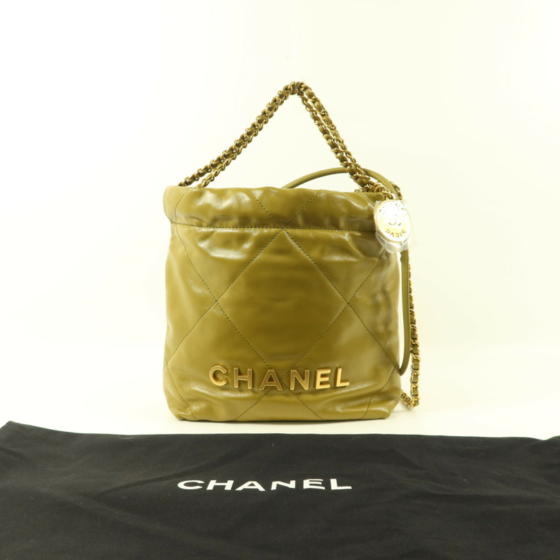 CHANEL 牛皮皮革Chanel 22 Mini手挽肩背兩用袋-8