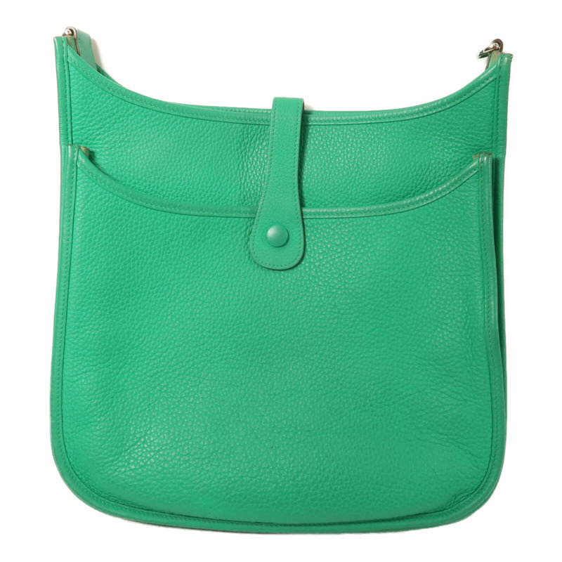 HERMES Togo皮革Evelyne GM肩背袋Bamboo-1