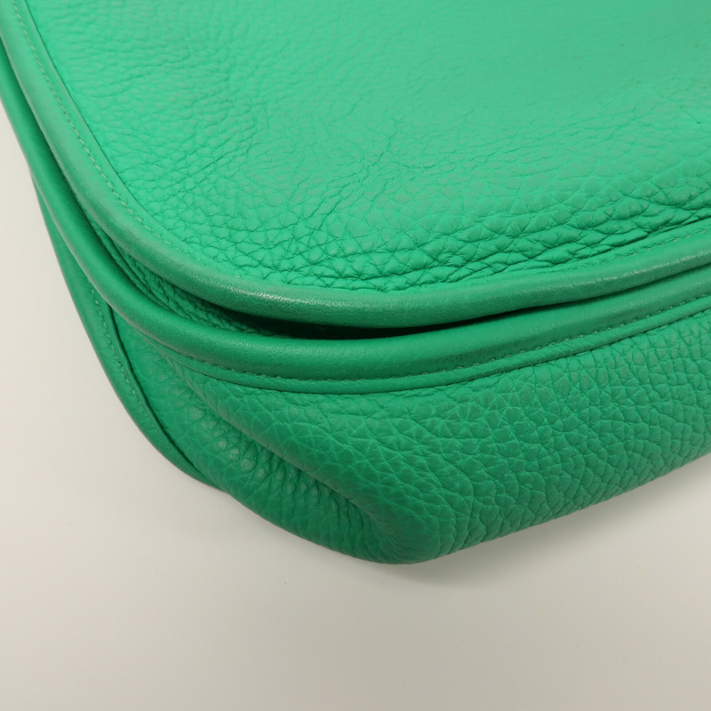 HERMES Togo皮革Evelyne GM肩背袋Bamboo-11