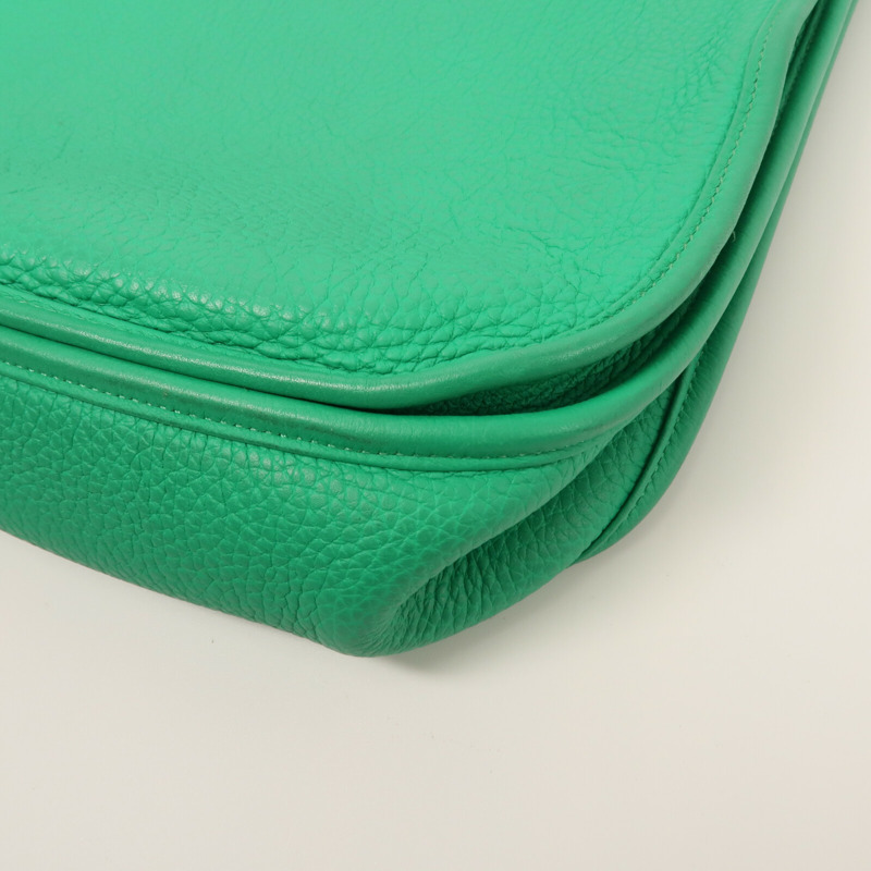 HERMES Togo皮革Evelyne GM肩背袋Bamboo-12