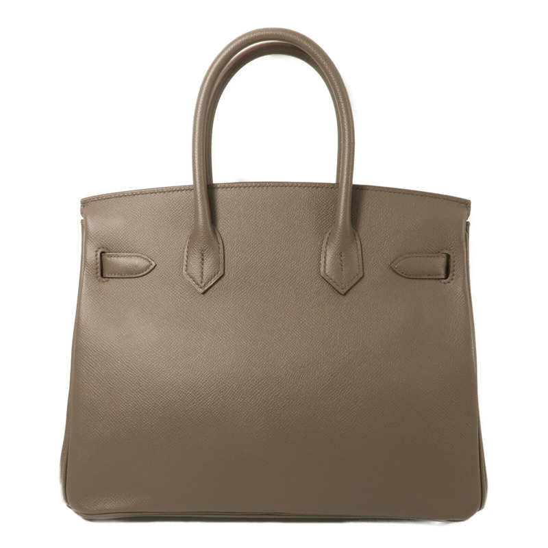 HERMES Epsom皮革Birkin 30手挽袋Etain-1