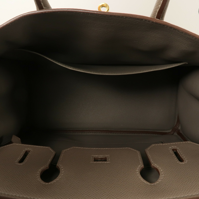 HERMES Epsom皮革Birkin 30手挽袋Etain-4