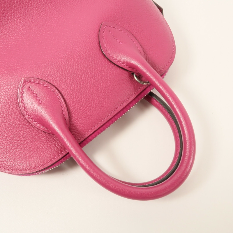 HERMES Evercolor皮革Mini Bolide 1923手挽肩背兩用袋Rose Pourpre-7