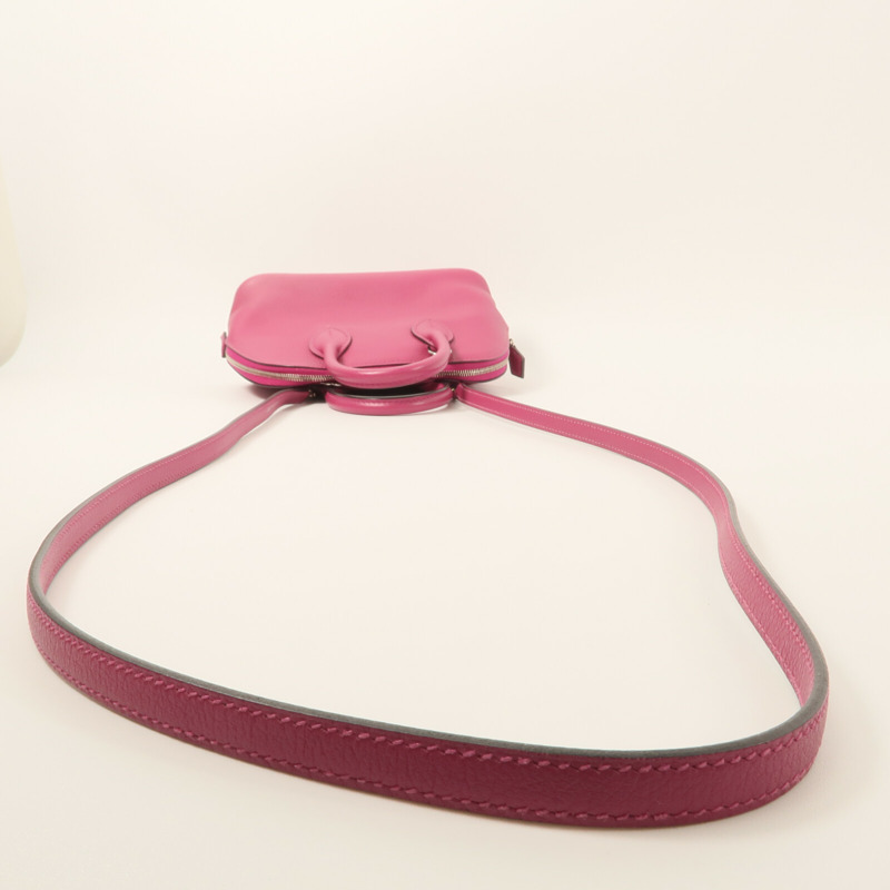 HERMES Evercolor皮革Mini Bolide 1923手挽肩背兩用袋Rose Pourpre-8