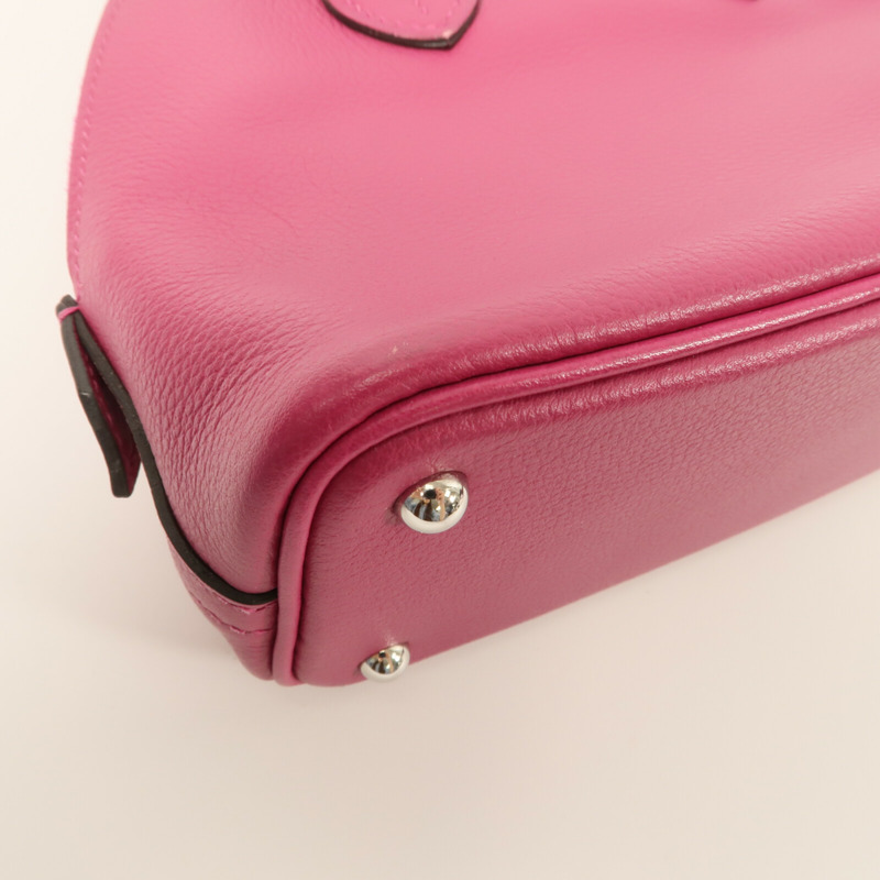 HERMES Evercolor皮革Mini Bolide 1923手挽肩背兩用袋Rose Pourpre-9