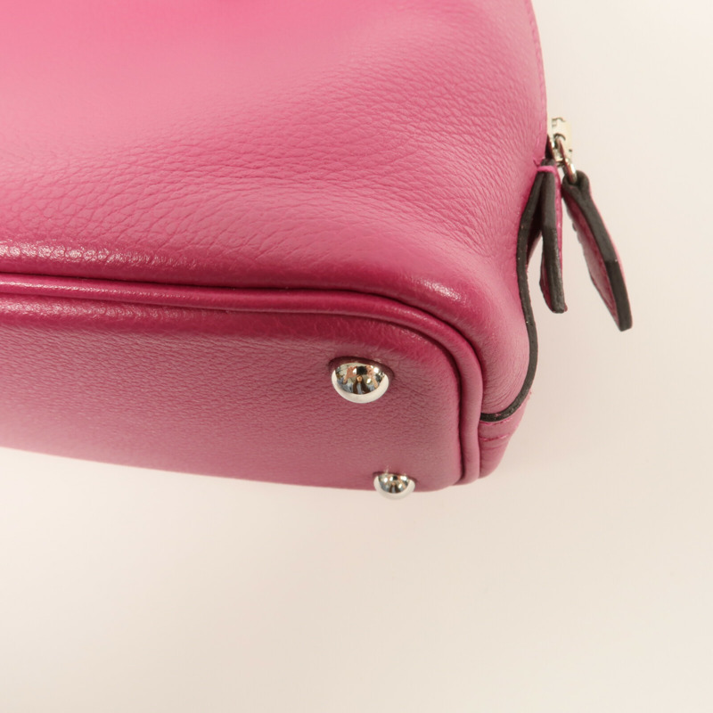 HERMES Evercolor皮革Mini Bolide 1923手挽肩背兩用袋Rose Pourpre-10