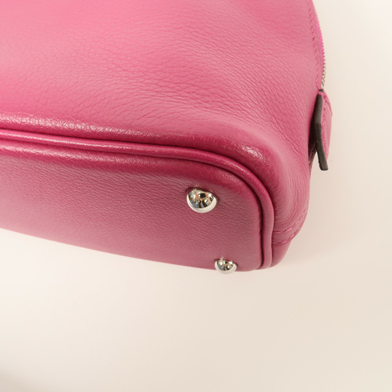 HERMES Evercolor皮革Mini Bolide 1923手挽肩背兩用袋Rose Pourpre-12