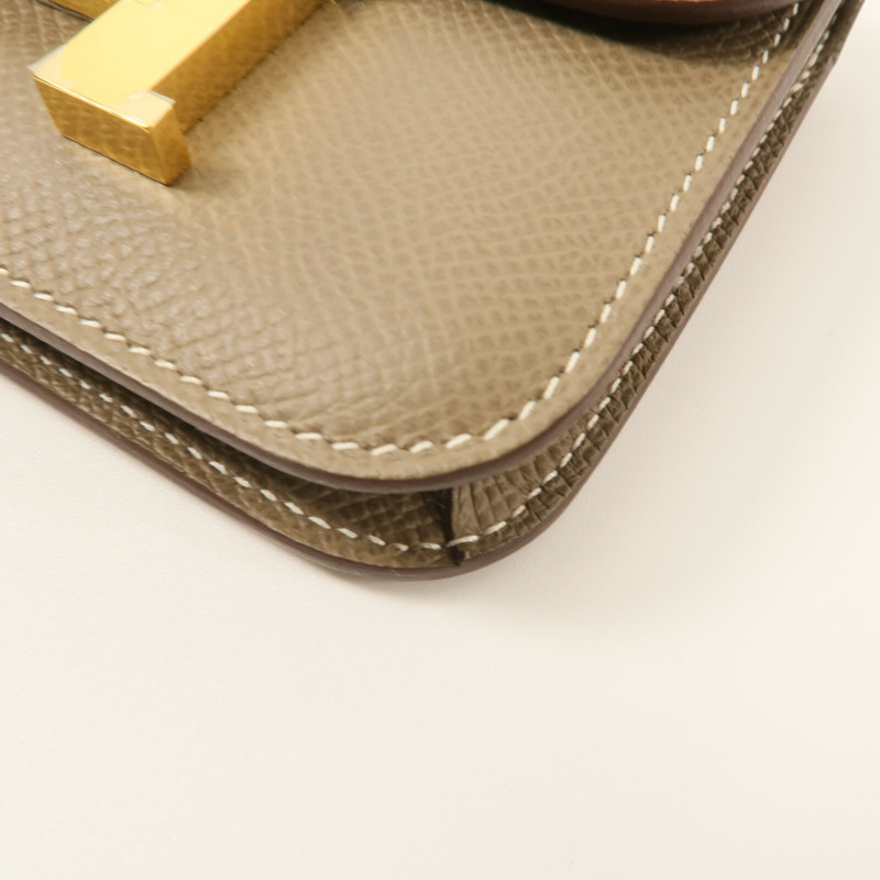 HERMES Epsom皮革Constance Slim錢包Etoupe-12