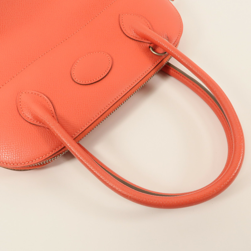 HERMES Epsom皮革Bolide 27手挽肩背兩用袋Rose Jaipur-9