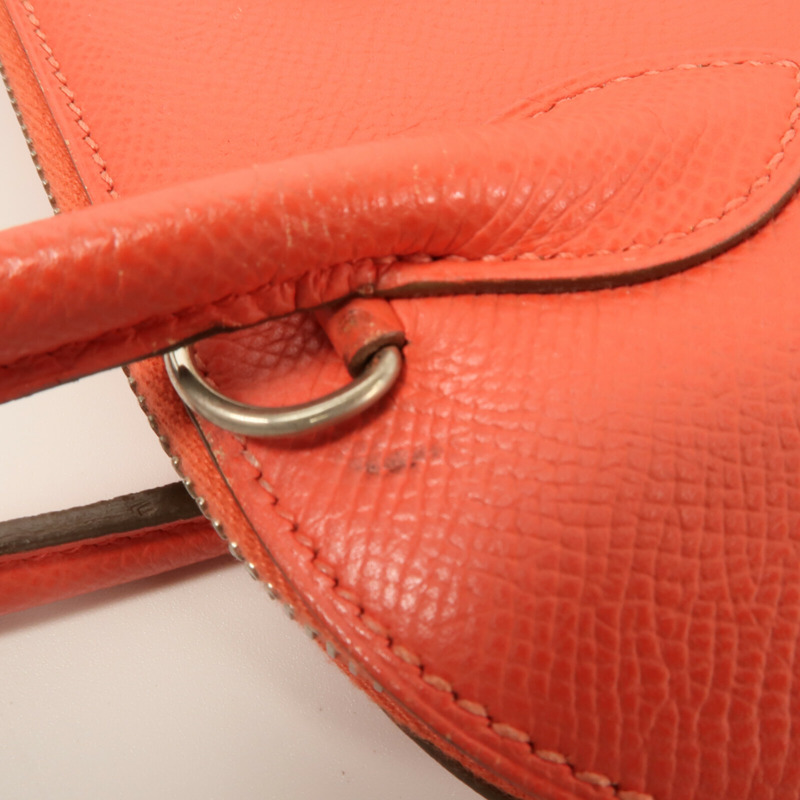 HERMES Epsom皮革Bolide 27手挽肩背兩用袋Rose Jaipur-16