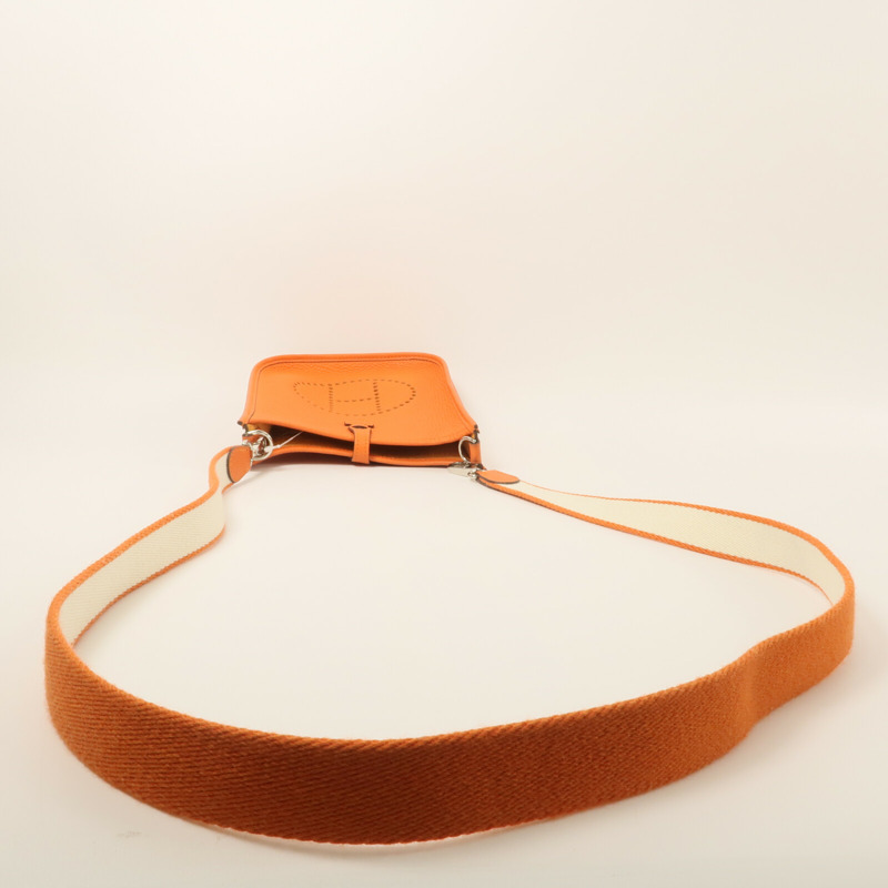 HERMES Clemence皮革Evelyne TPM肩背袋Feu-8