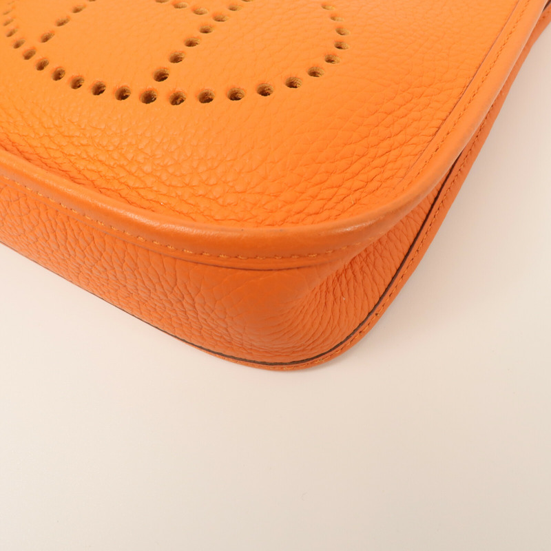 HERMES Clemence皮革Evelyne TPM肩背袋Feu-11