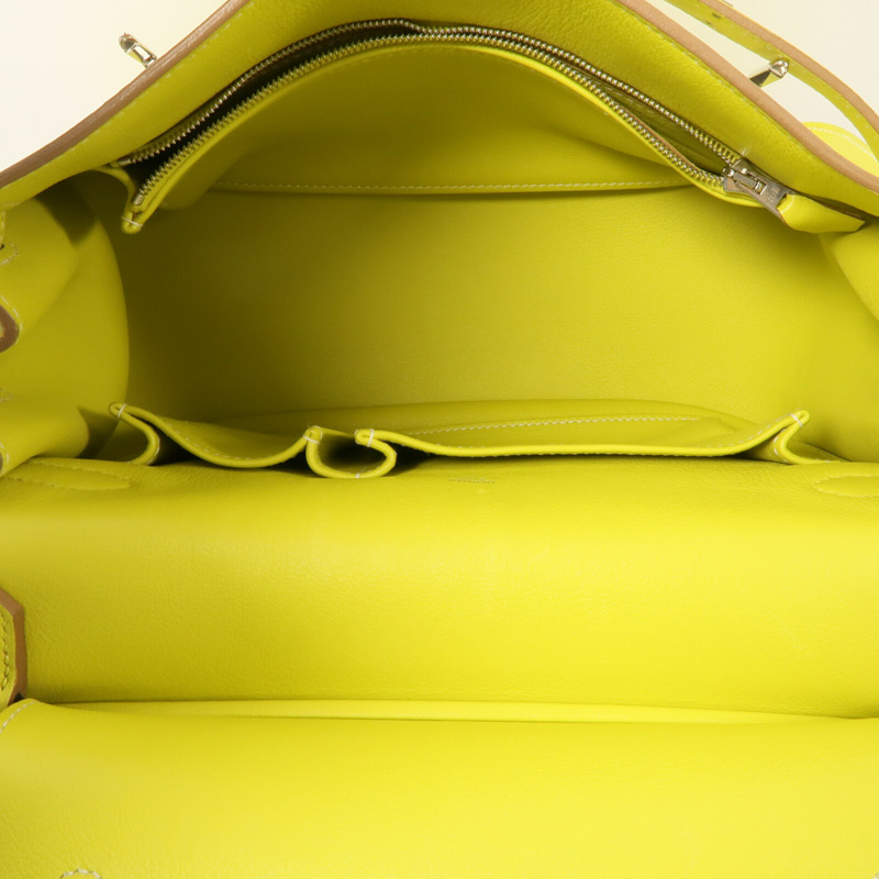 HERMES Swift皮革Jypsiere 28肩背袋Lime-4