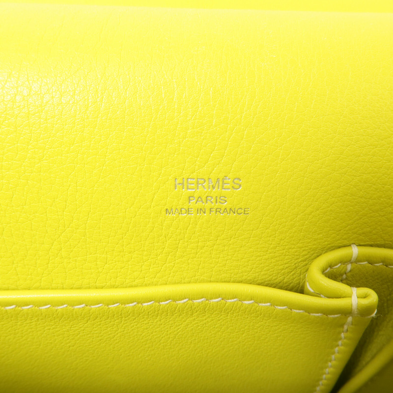 HERMES Swift皮革Jypsiere 28肩背袋Lime-6