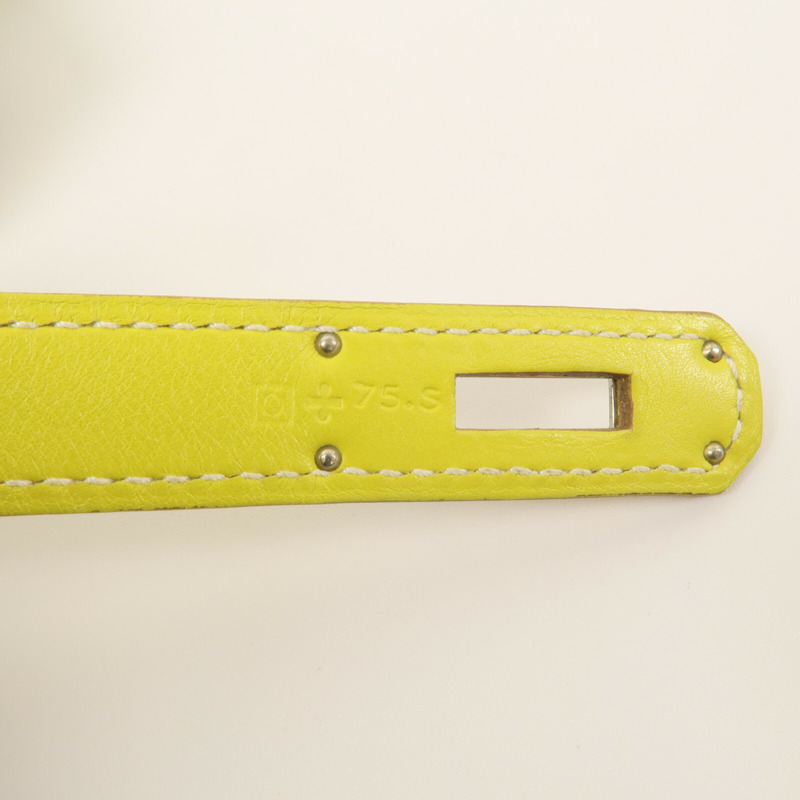 HERMES Swift皮革Jypsiere 28肩背袋Lime-7