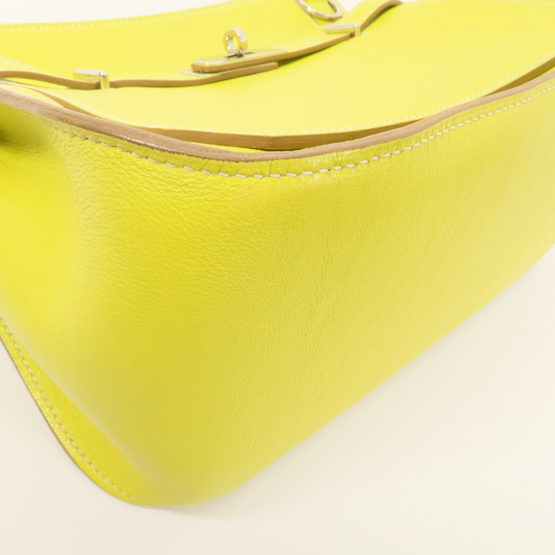 HERMES Swift皮革Jypsiere 28肩背袋Lime-10