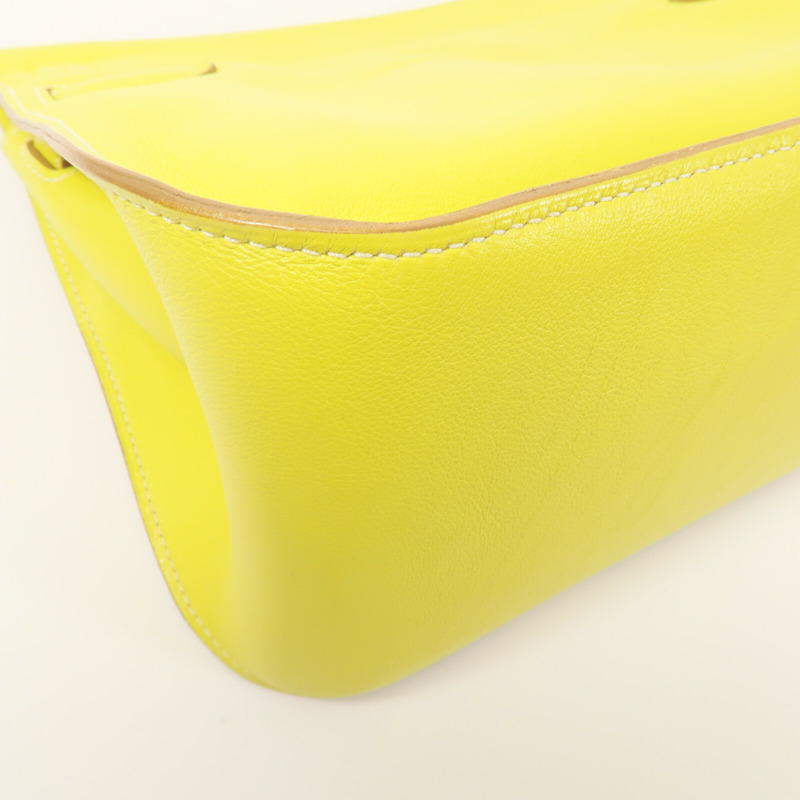 HERMES Swift皮革Jypsiere 28肩背袋Lime-13