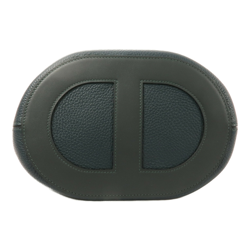 HERMES Clemence皮革In The Loop 23手挽袋Vert Cypres-3