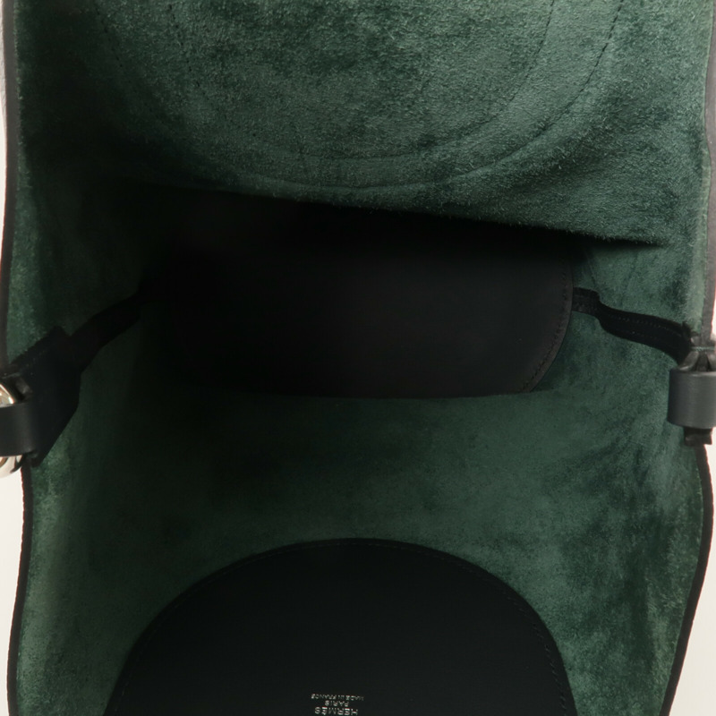 HERMES Clemence皮革In The Loop 23手挽袋Vert Cypres-4