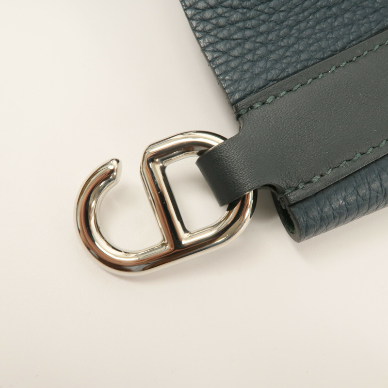 HERMES Clemence皮革In The Loop 23手挽袋Vert Cypres-7