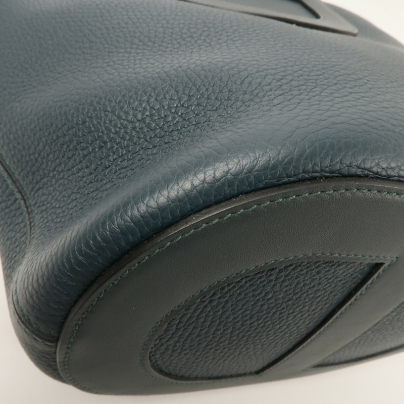 HERMES Clemence皮革In The Loop 23手挽袋Vert Cypres-10