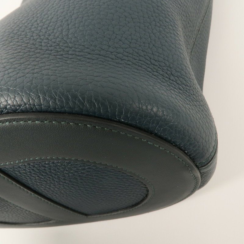 HERMES Clemence皮革In The Loop 23手挽袋Vert Cypres-11
