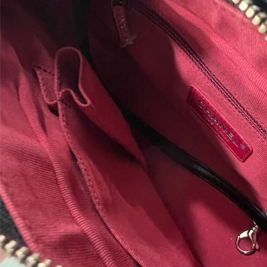 東區正精品㊣CHANEL A91810 香奈兒黑色牛皮金銀雙色皮穿鍊流浪包肩背包斜背包小款 晶片版 RZ6406-12