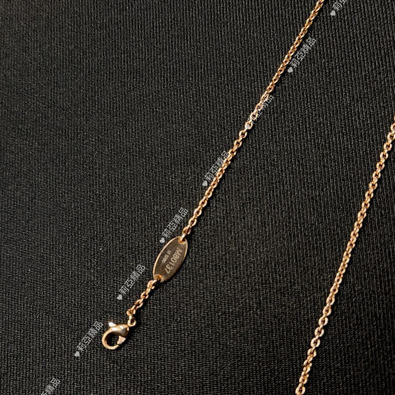 莉亞精品♡ LV玫瑰金 V字項鍊 二手-3