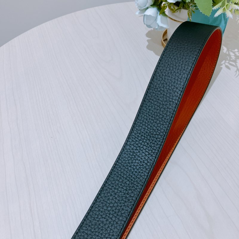 TK2040	Louis Vuitton 男士 雙面 黑拼啡皮帶 X Brown Calfskin Initiales Reversible Belt-5