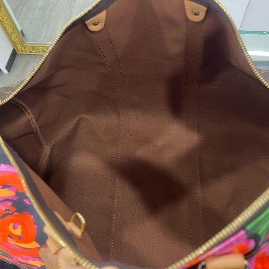 東區正精品㊣ LV M48605 ROSE KEEPALL 50cm 原花字紋玫瑰花手提包旅行袋行李袋波士頓包限量款 RA1860-13